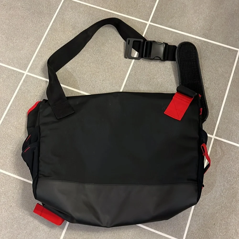 Polo Sport Ralph Lauren Messenger Commuter Bag shoulder laptop school bag black